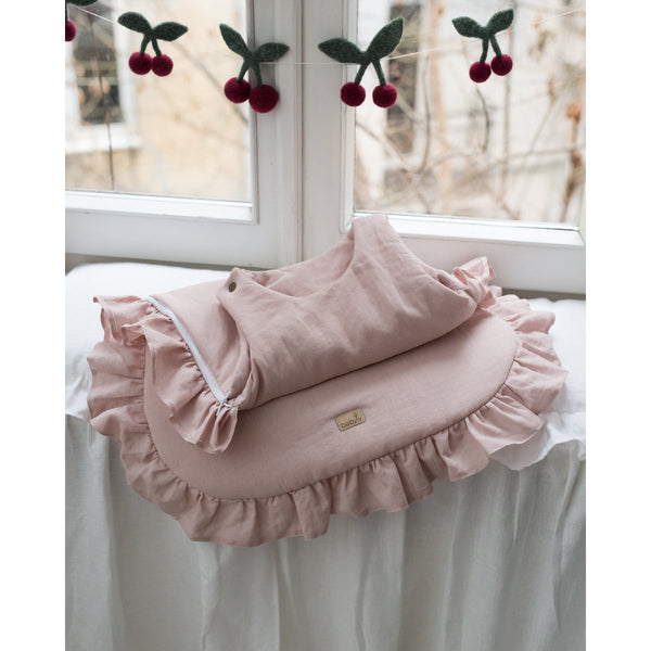 slaapzak met ruches roze