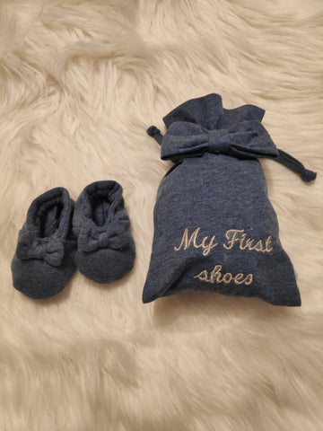 Babysokjes "my first shoes" blauw