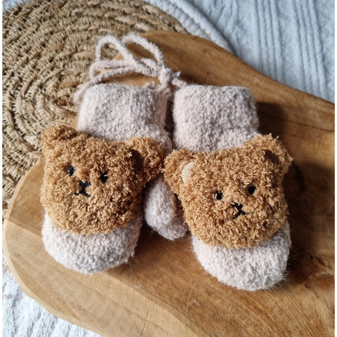 Handschoenen met koord 'beer'